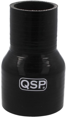 QSP Siliconen slang verloop - 16-13 mm - Zwart QSP Silicone hose reducer - 16-13 mm - Black