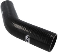 QSP Siliconen slang - 45° bocht - 51 mm (benzine en olie bestendig- Zwart QSP Silicone hose - 45° bend - 51 mm (petrol and oil resistant - Black
