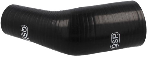 QSP Siliconen slang - 45° verloop bocht - 16-13 mm - Zwart QSP Silicone hose - 45° reducer bend - 16-13 mm - Black