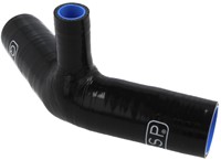 QSP Siliconen T-bocht 45° - 32 mm (19 mm aansluiting) - Zwart-2