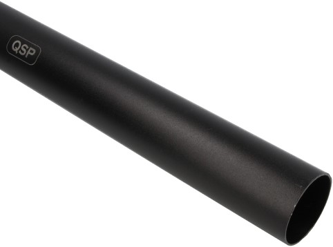 QSP aluminium buis recht - 50 cm x 102 mm - Zwart